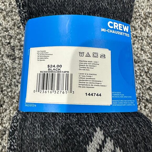 NEW Men's Columbia 4 Pairs Crew Black Socks - Size 6-12 - Picture 4 of 5